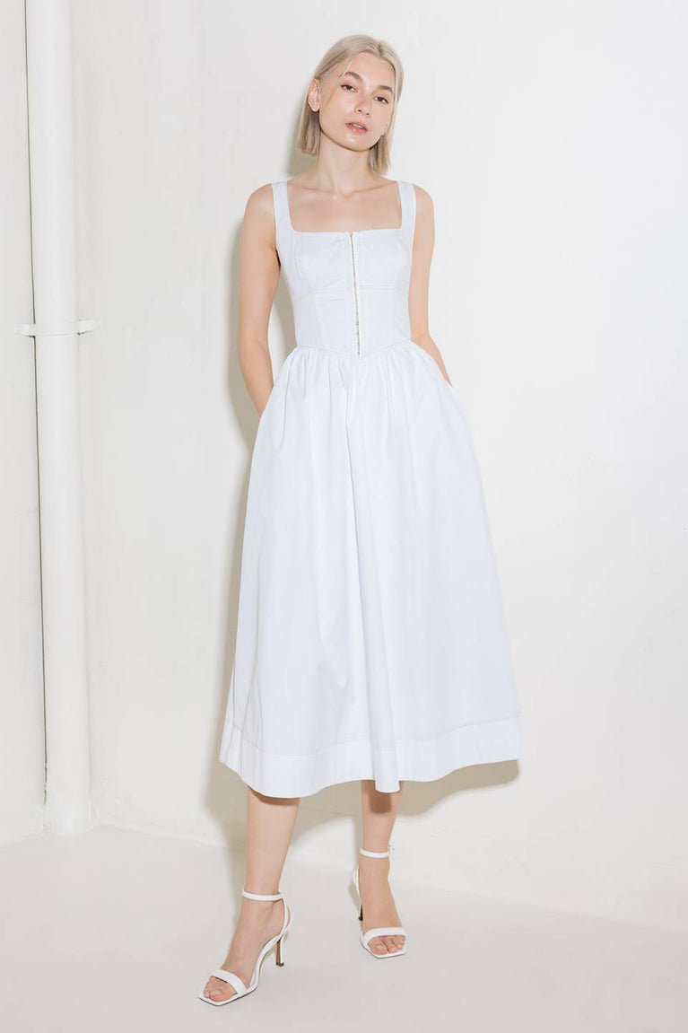 Wedding Dresses Midi A Line Short Wedding Dress Flying Tomato FD1456 White