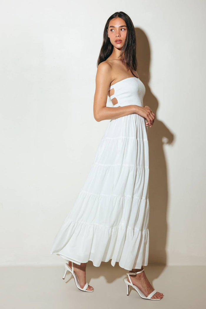 Cocktail Dresses Short A Line Cocktail Tea Length Evening Dress Flying Tomato FD1553 White