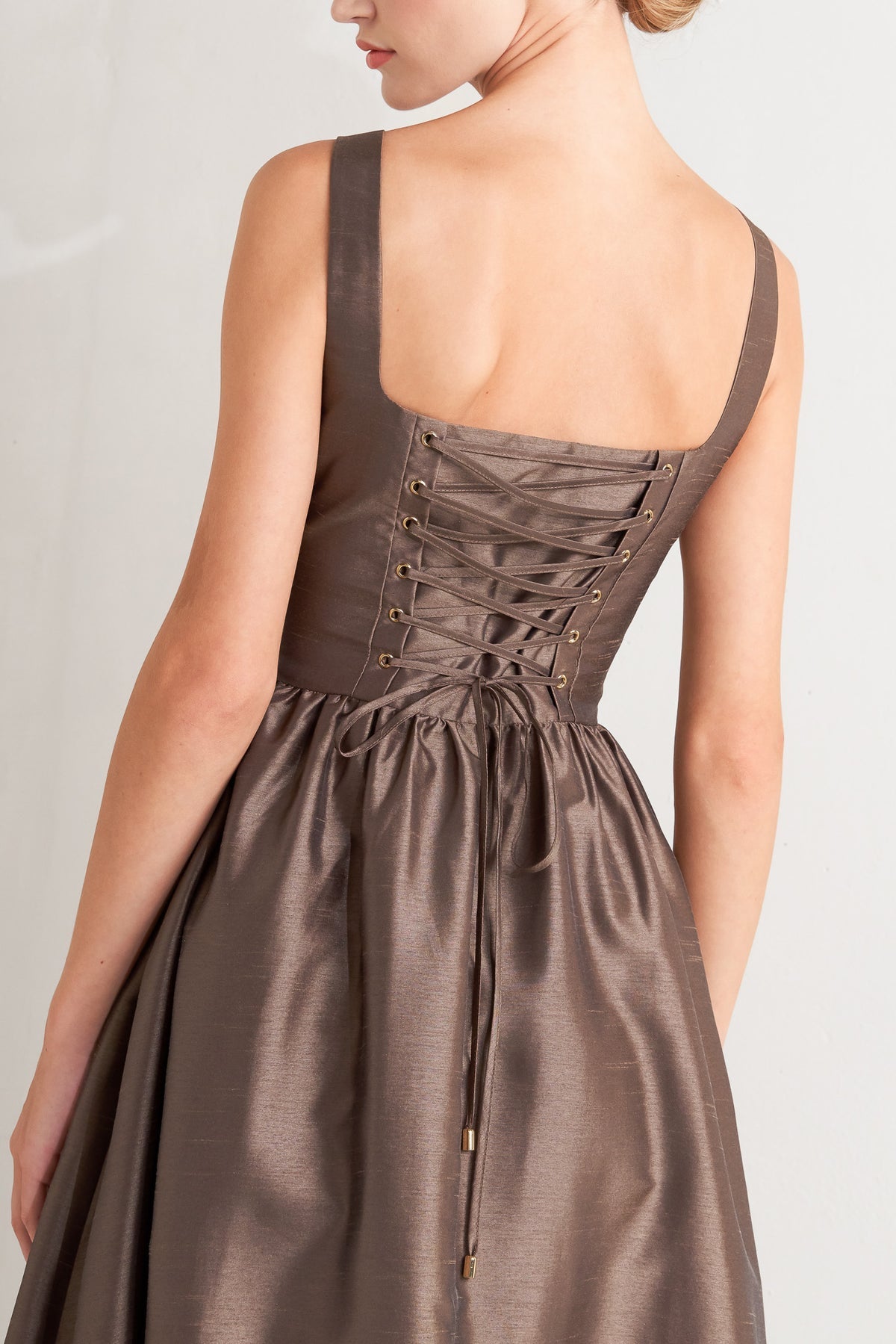 Cocktail Dresses Tea Length Evening Cocktail A Line Dress Flying Tomato FD1658 Brown