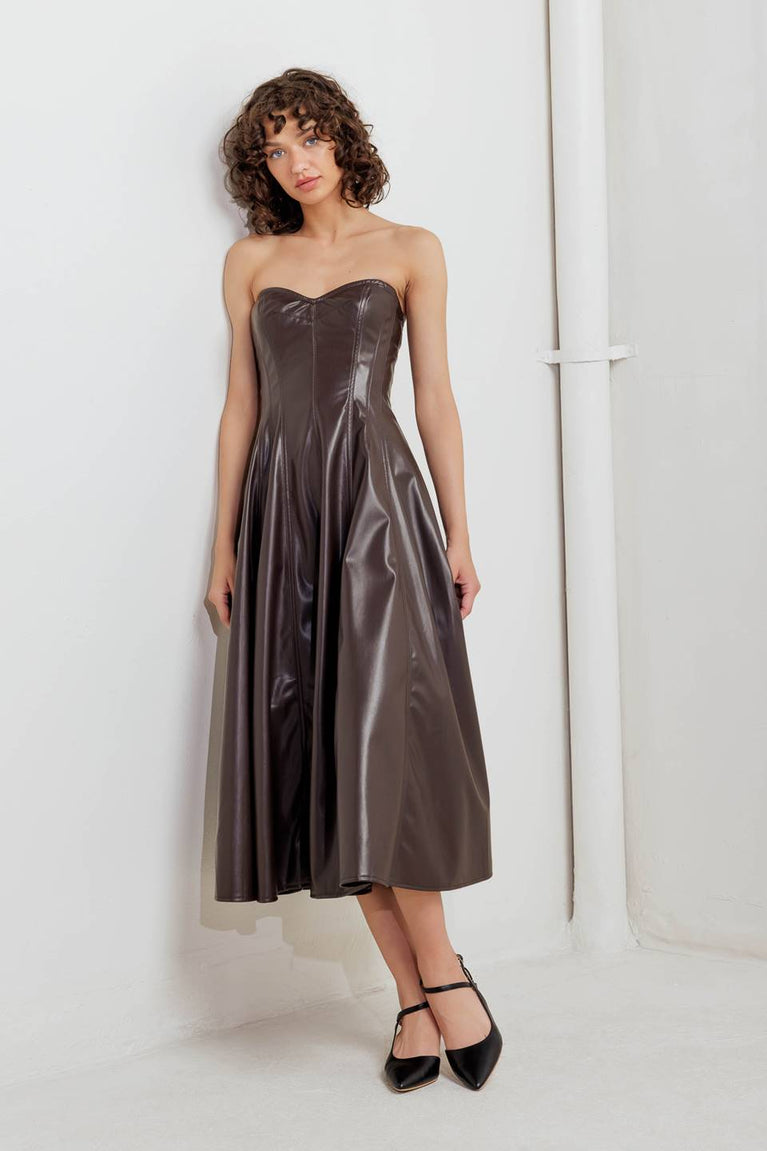 Cocktail Dresses A Line Tea Length Cocktail Dress Flying Tomato FD1666 Chocolate