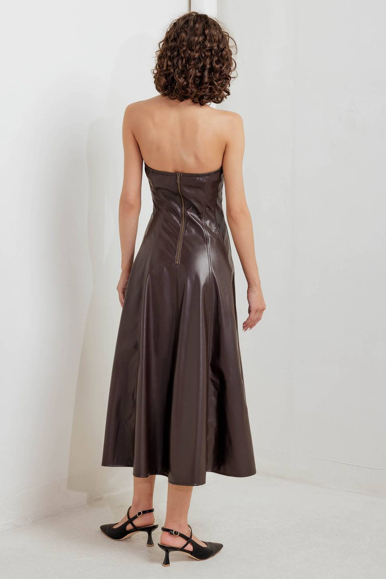 Cocktail Dresses A Line Tea Length Cocktail Dress Flying Tomato FD1666 Chocolate