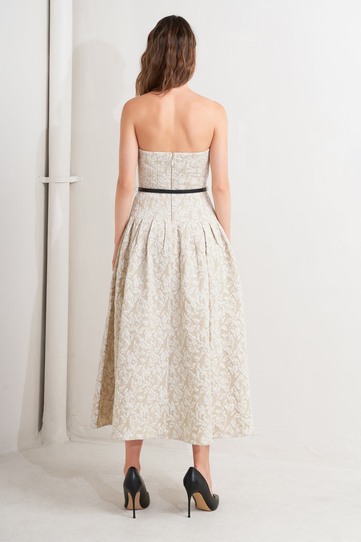 Cocktail Dresses Pleated Short Tea Length A Line Cocktail Dress Flying Tomato FD1717 Cream