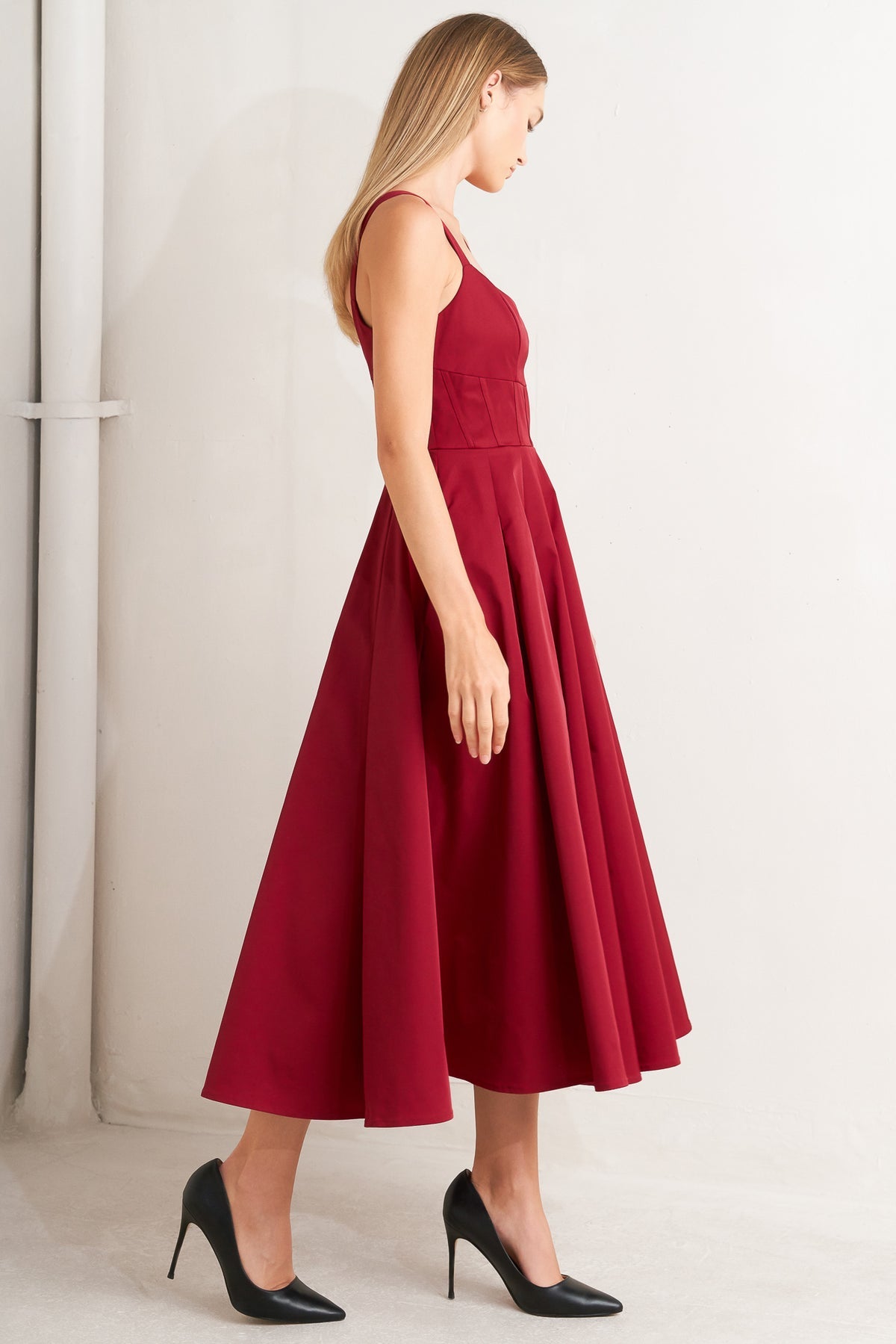 Cocktail Dresses Midi Evening Cocktail A Line Dress Flying Tomato FD1756 Maroon