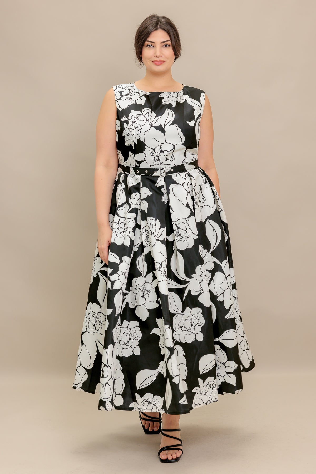 Cocktail Dresses Short Tea Length Floral Print Cocktail Dress Flying Tomato FD1761 Black
