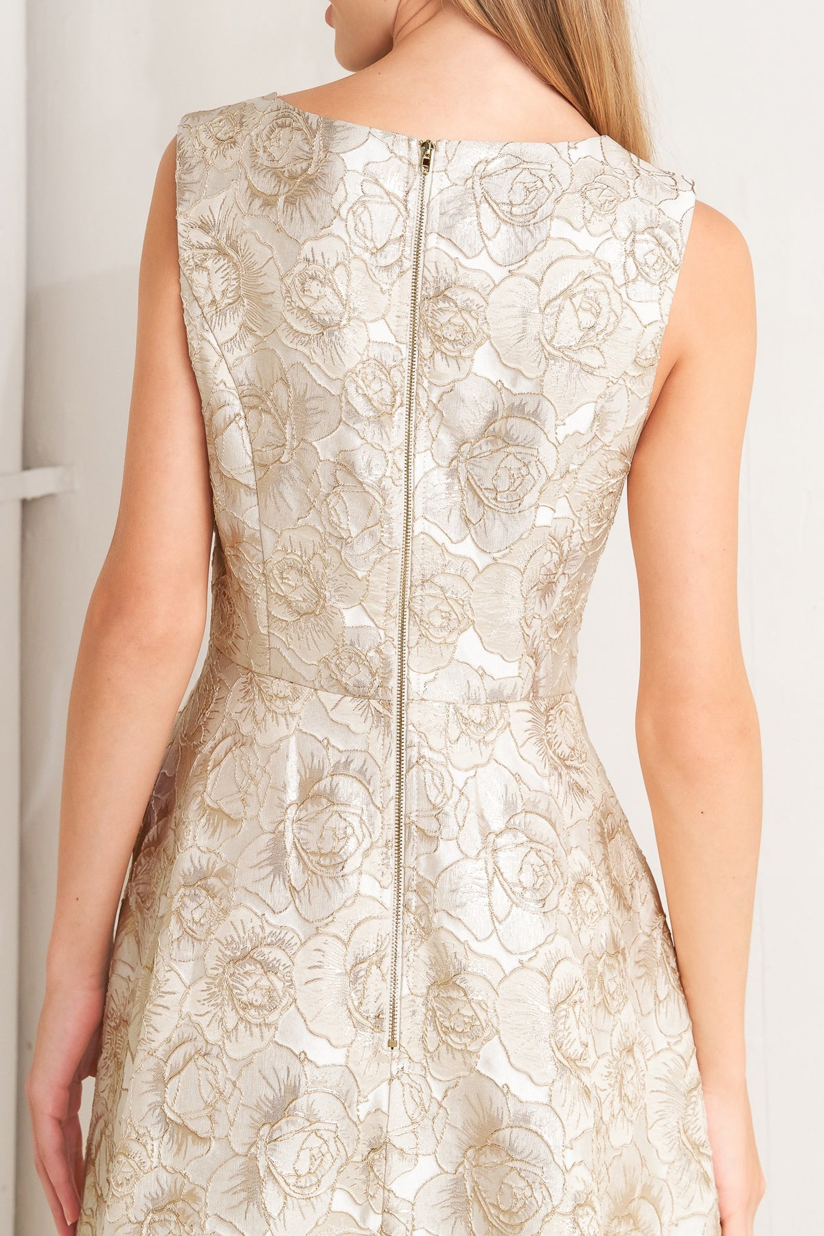 Cocktail Dresses Floral Print Short Tea Length Cocktail A Line Dress Flying Tomato FD1822 Champagne