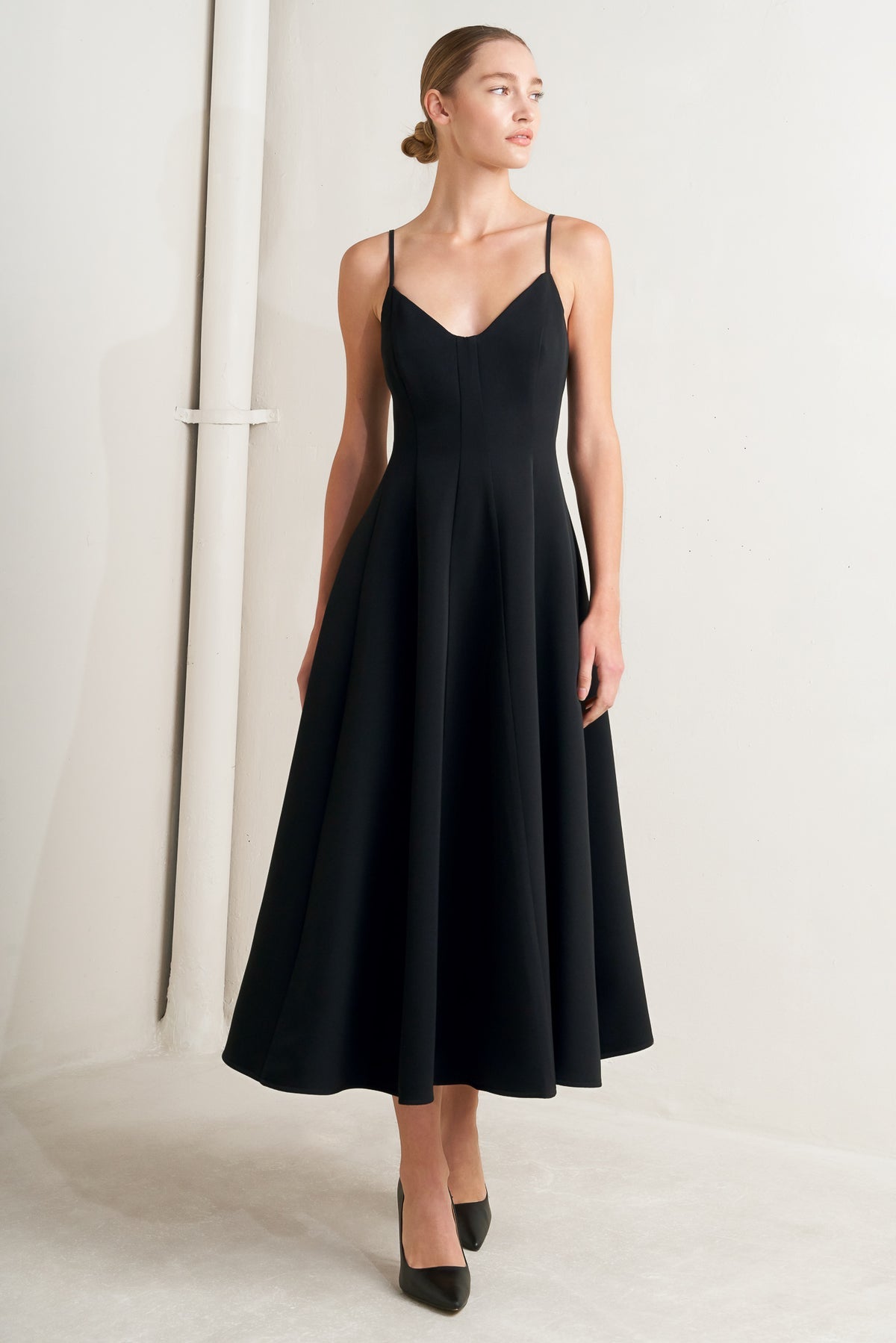 Cocktail Dresses Tea Length A Line Cocktail Dress Flying Tomato FD1839 Black