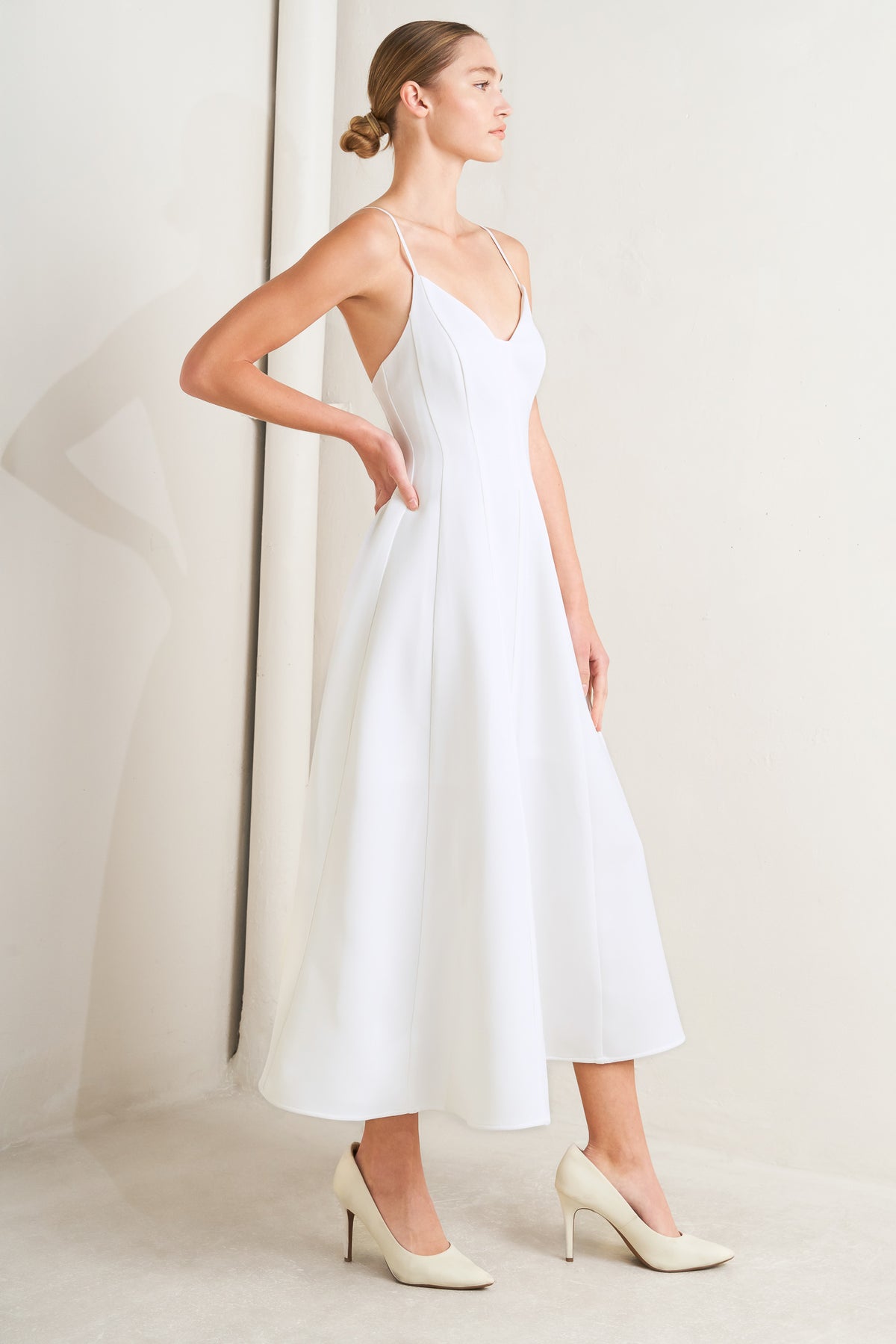 Cocktail Dresses Tea Length A Line Cocktail Dress Flying Tomato FD1839 White
