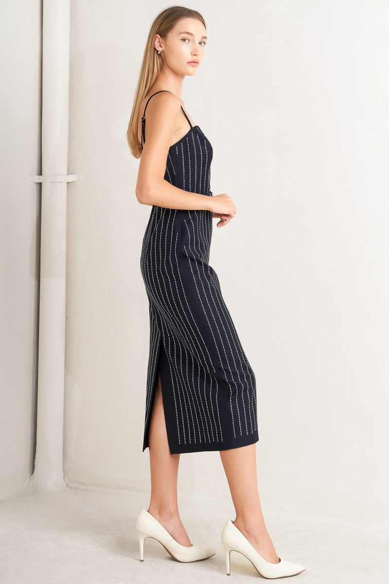 Sweetheart Midi Crepe Cocktail Sheath Column Dress Flying Tomato FD1856