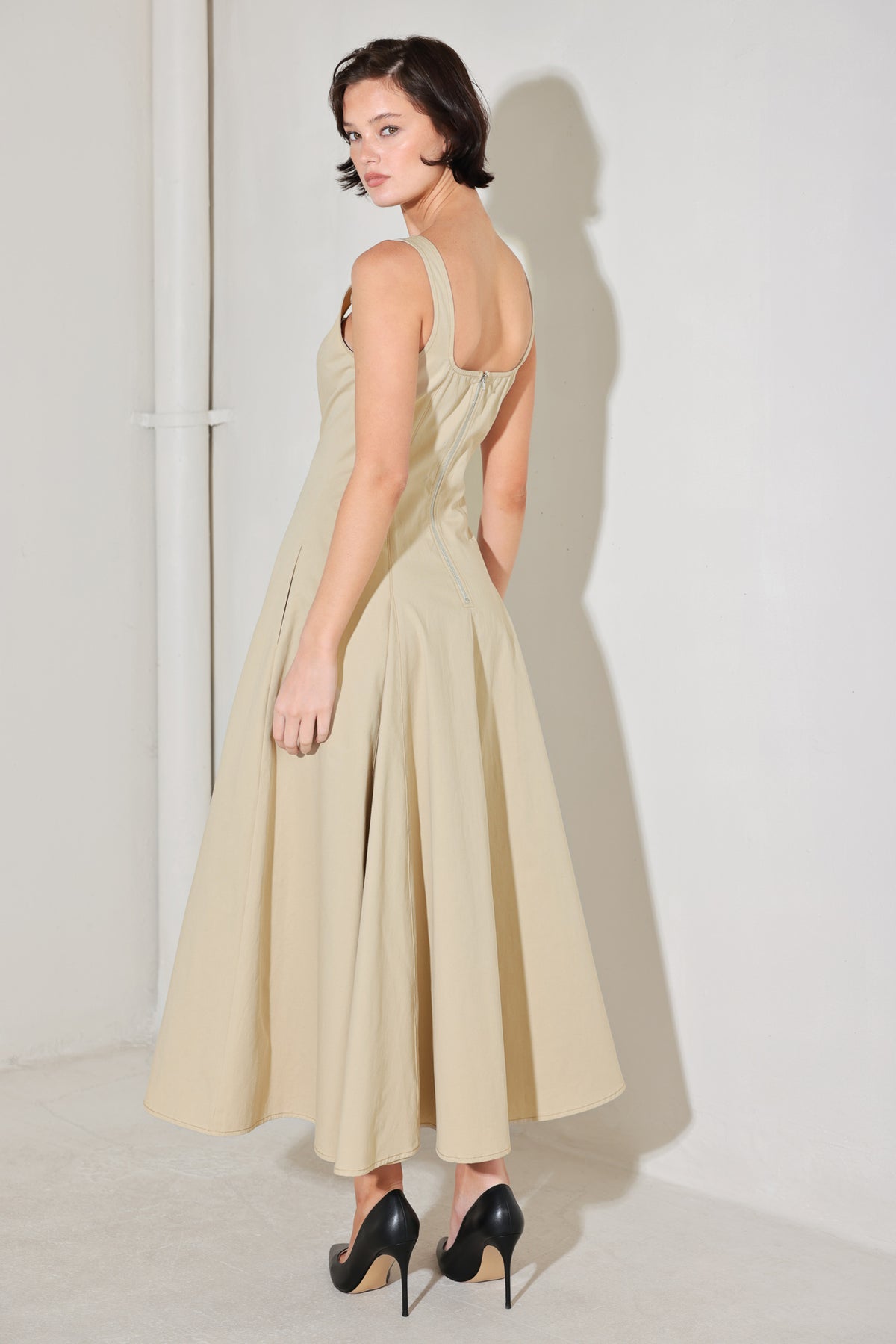 Cocktail Dresses Short A Line Tea Length Cocktail Dress Flying Tomato FD1857 Beige