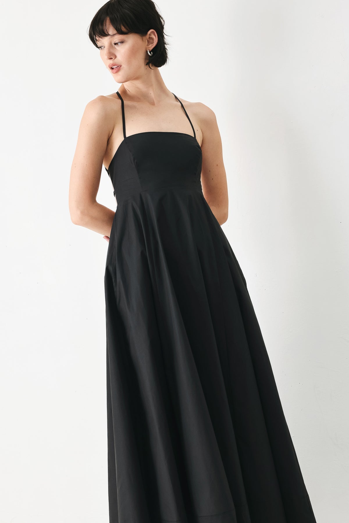 Square Floor-Length Satin Formal A-Line Flying Tomato FD1871