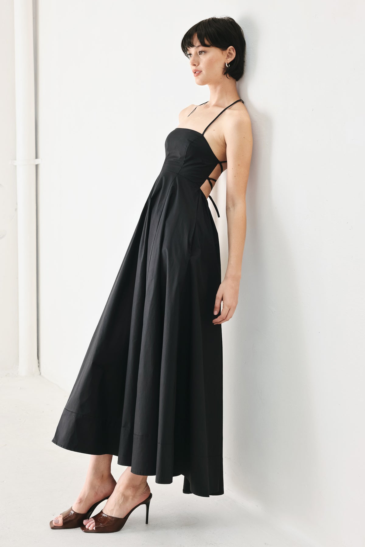 Square Floor-Length Satin Formal A-Line Flying Tomato FD1871