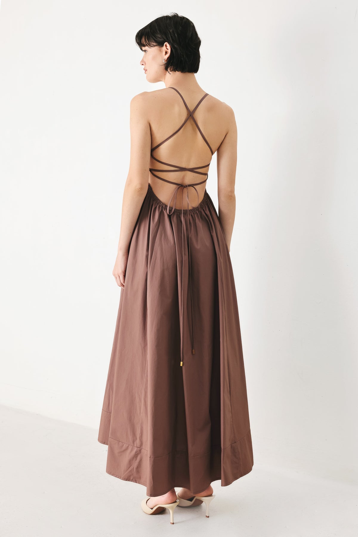 Square Floor-Length Satin Formal A-Line Flying Tomato FD1871