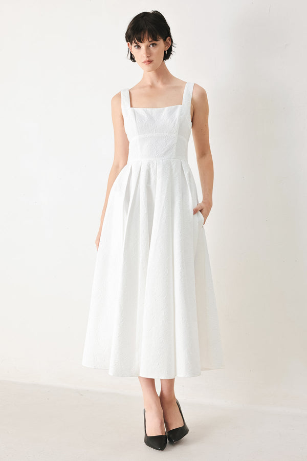 Square Tea-Length Lace Wedding Dress A-Line Flying Tomato FD1881
