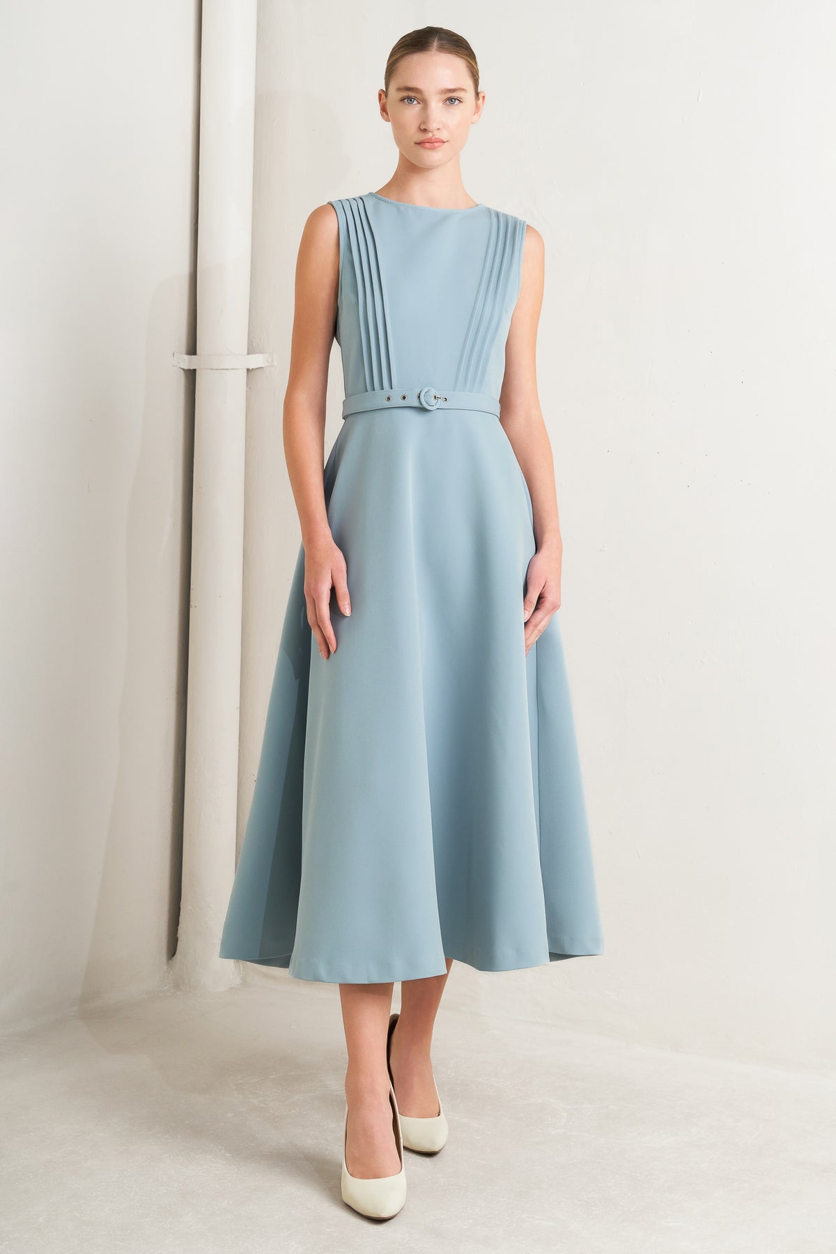Cocktail Dresses A Line Tea Length Fitted Cocktail Dress Flying Tomato FD1916 Soft Blue