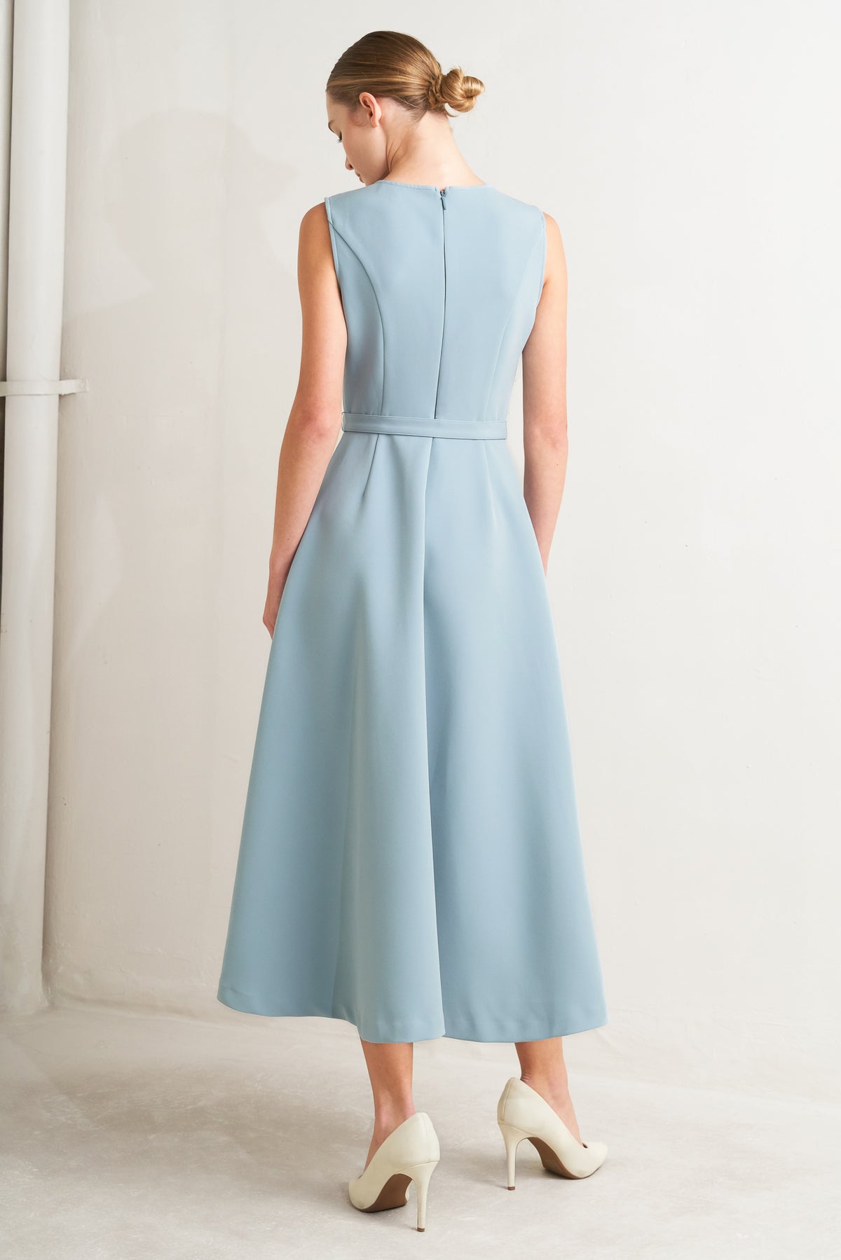 Cocktail Dresses A Line Tea Length Fitted Cocktail Dress Flying Tomato FD1916 Soft Blue