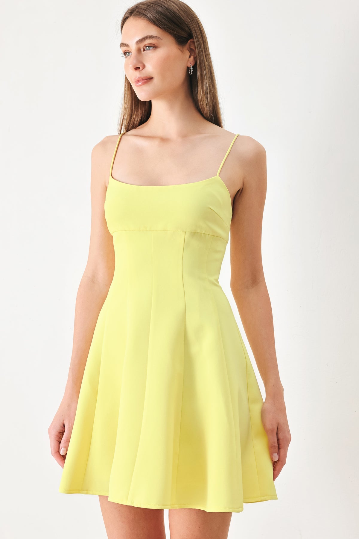 Square Mini Satin Cocktail A-Line Flying Tomato FD2032