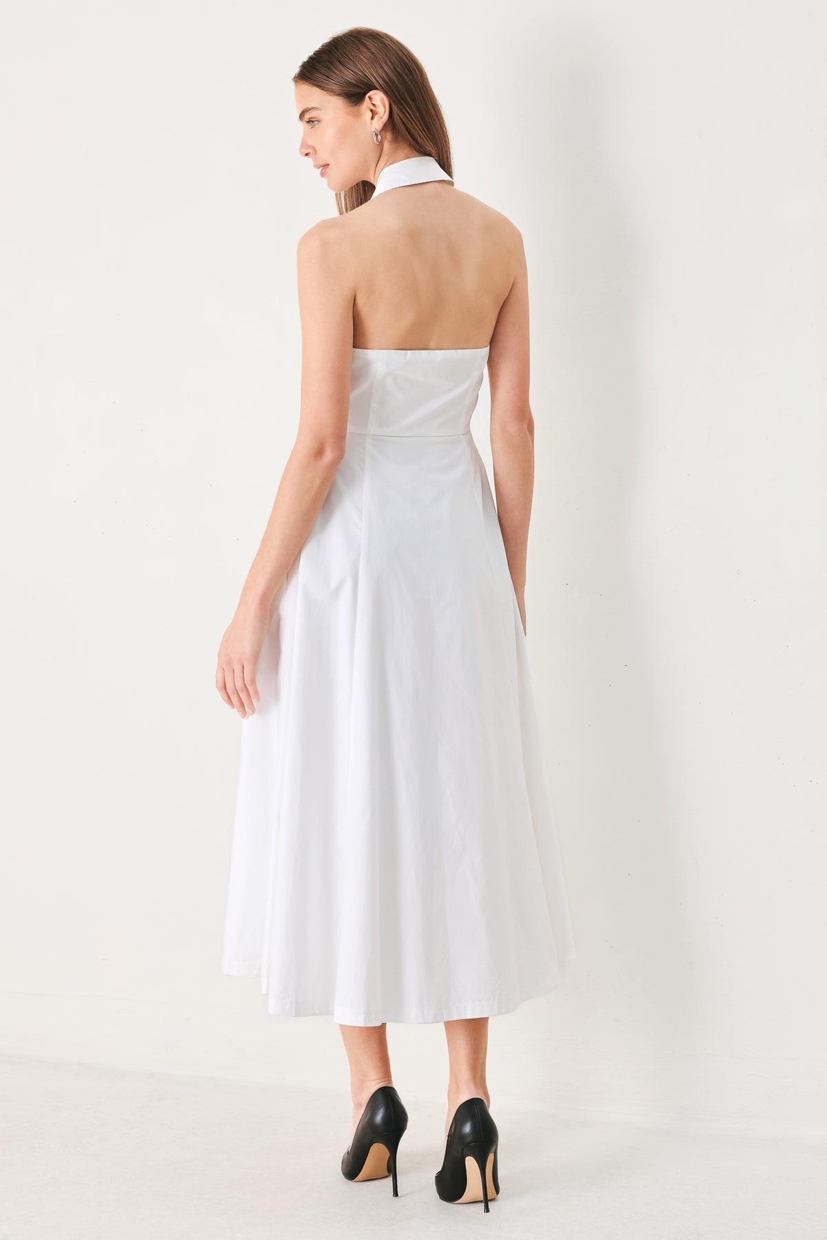 Halter Midi Satin Occasion A-Line Flying Tomato FD2058