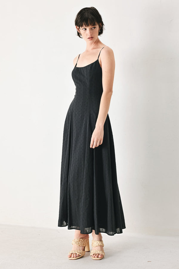 Spaghetti Strap Midi Cotton Cocktail A-Line Dress Flying Tomato FD2174