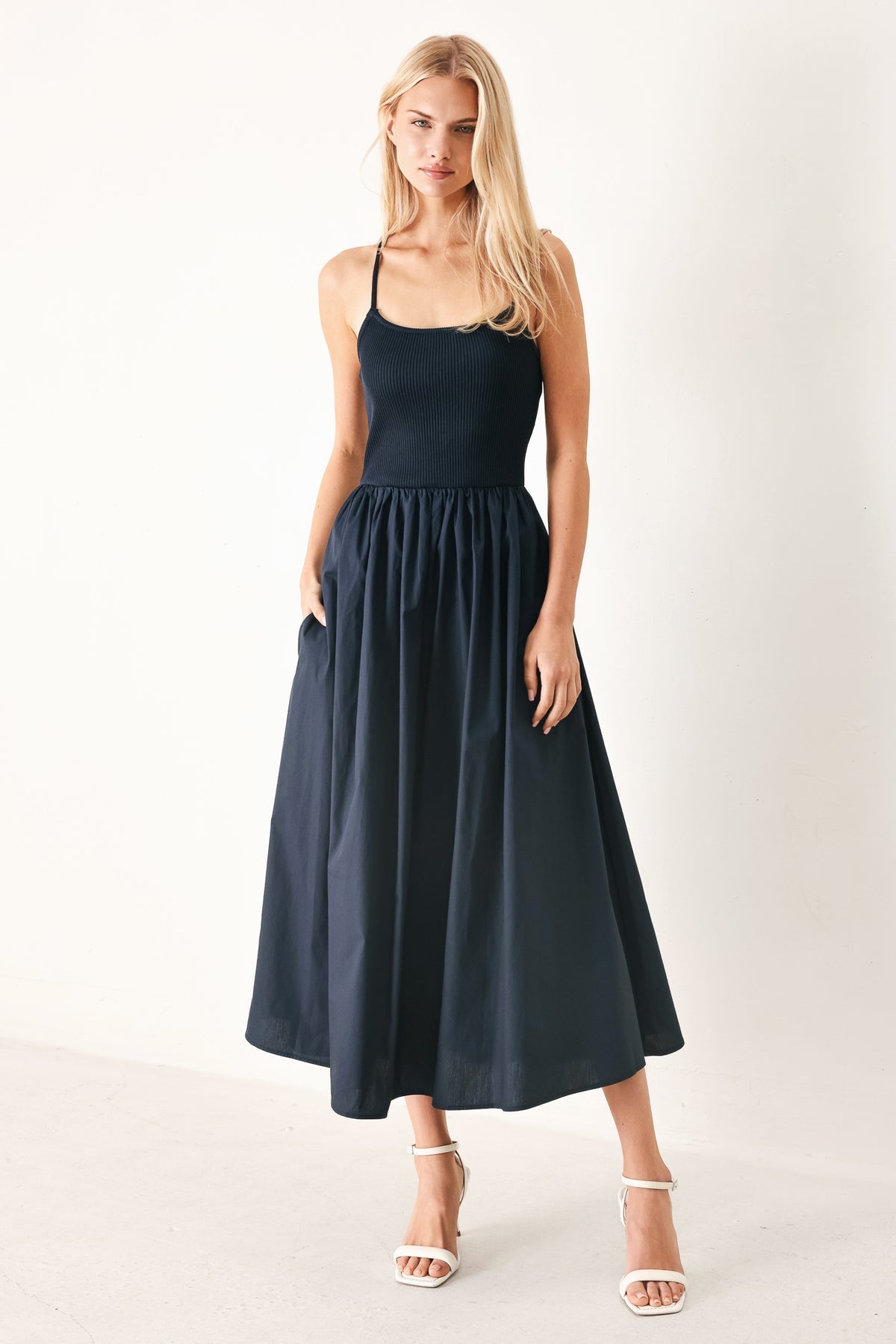 Scoop Midi Jersey Evening A-Line Flying Tomato FD2213