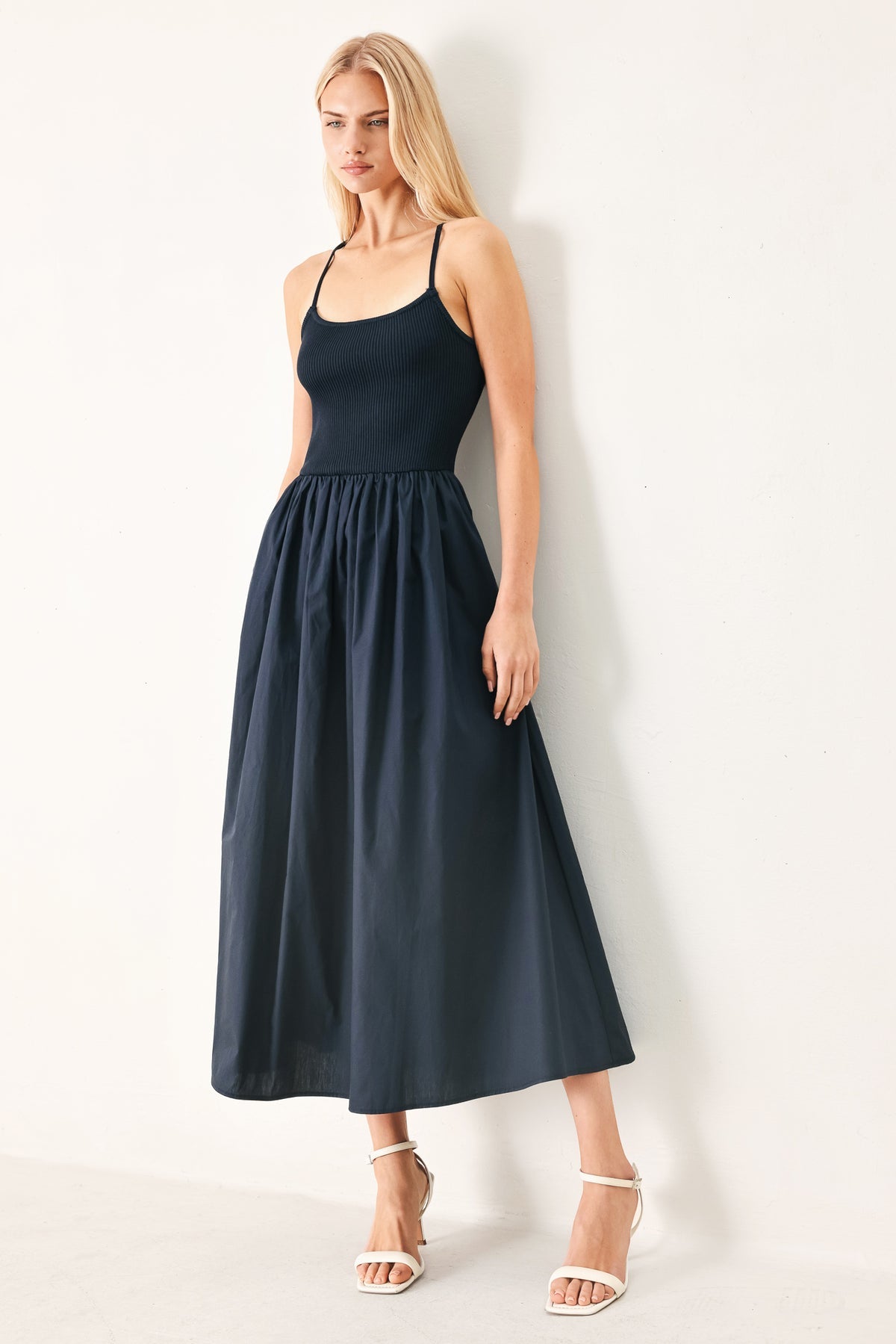 Scoop Midi Jersey Evening A-Line Flying Tomato FD2213