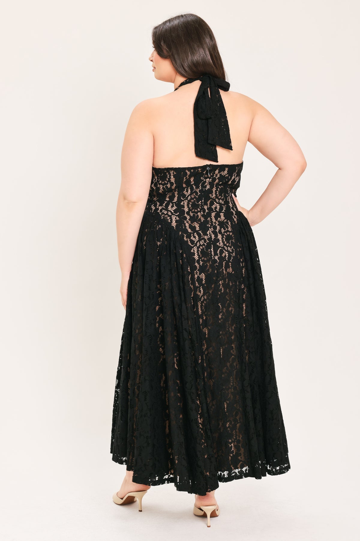 Halter Tea-Length Lace Occasion A-Line Flying Tomato FD2336