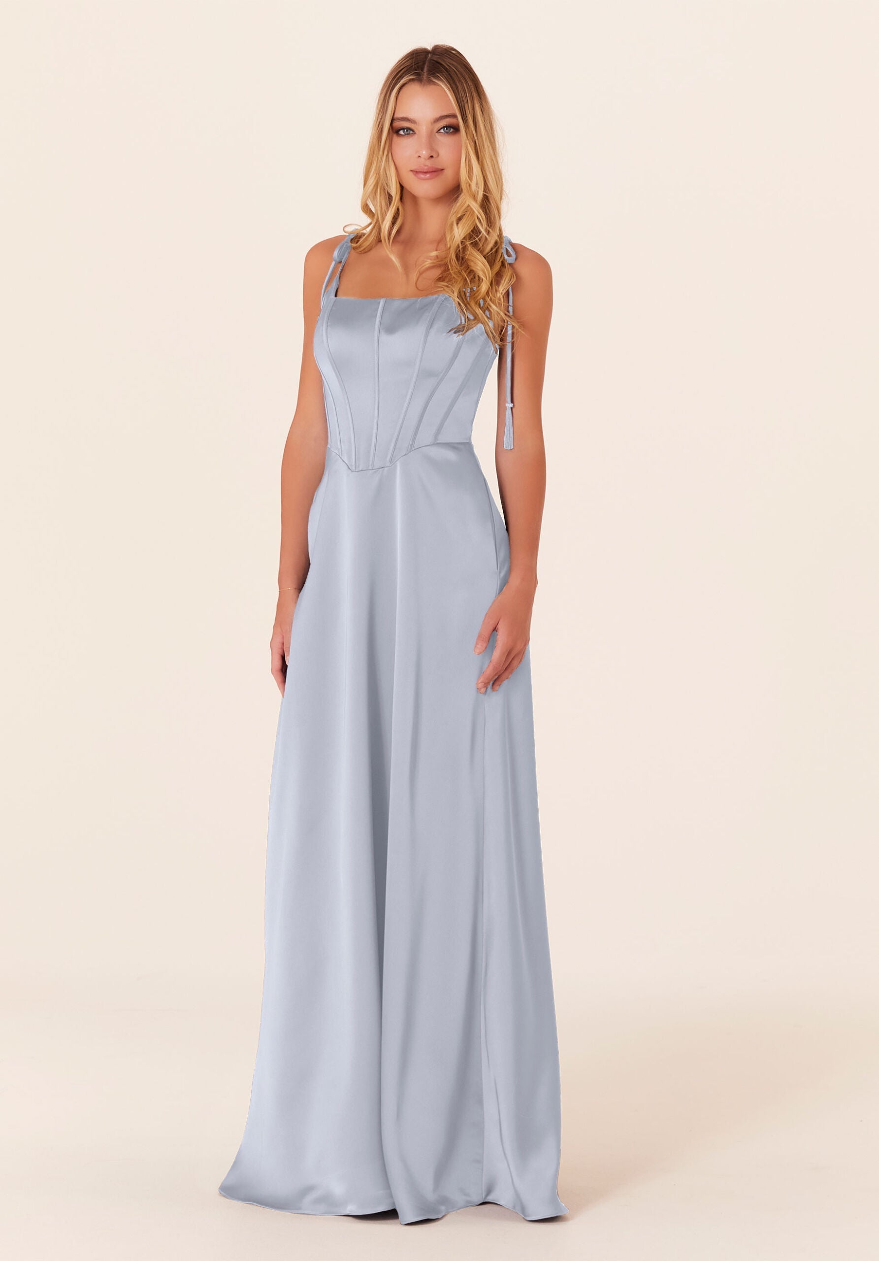 Formal Dresses Long Formal A Line Corset Dress Fog-Satin-21822-Corset