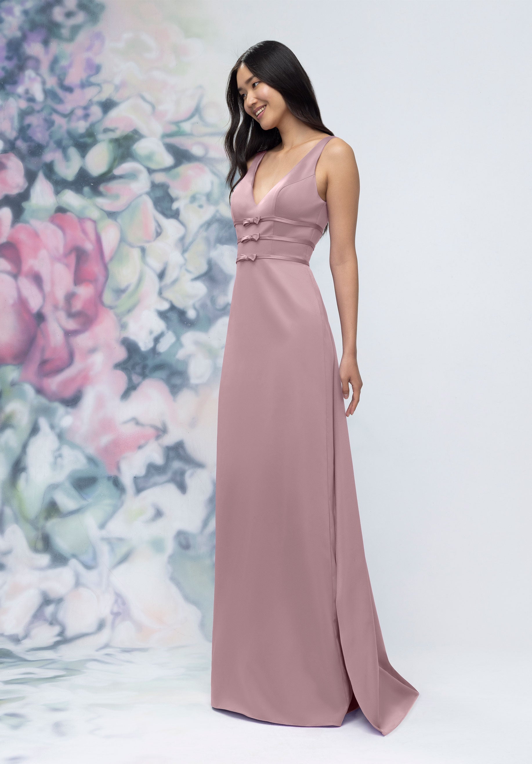 Formal Dresses Formal Slit Long Gown French Lilac-Satin-3030013-Train
