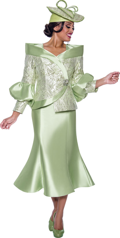 Plus Size Dresses Plus Size Mother of the Bride Tea Length Church Suit Green
