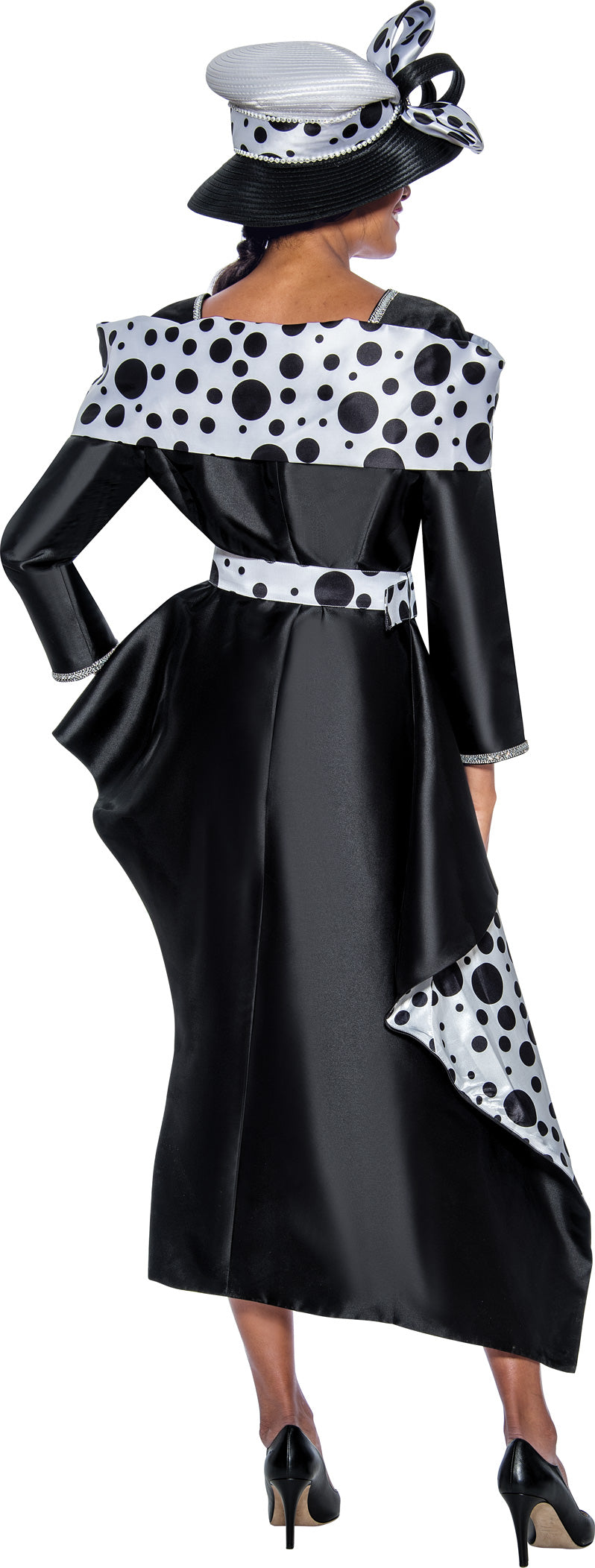 Black/White Divine Apparel G10202 Fitted Formal Mother of the Bride
