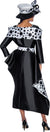 Plus Size Plus Size Elegant Mother of the Bride Peplum Dress Black/White