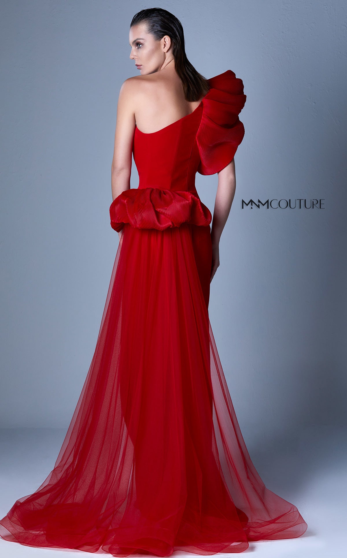 MNM Couture G1096 Long Fitted Formal Slit Prom Dress
