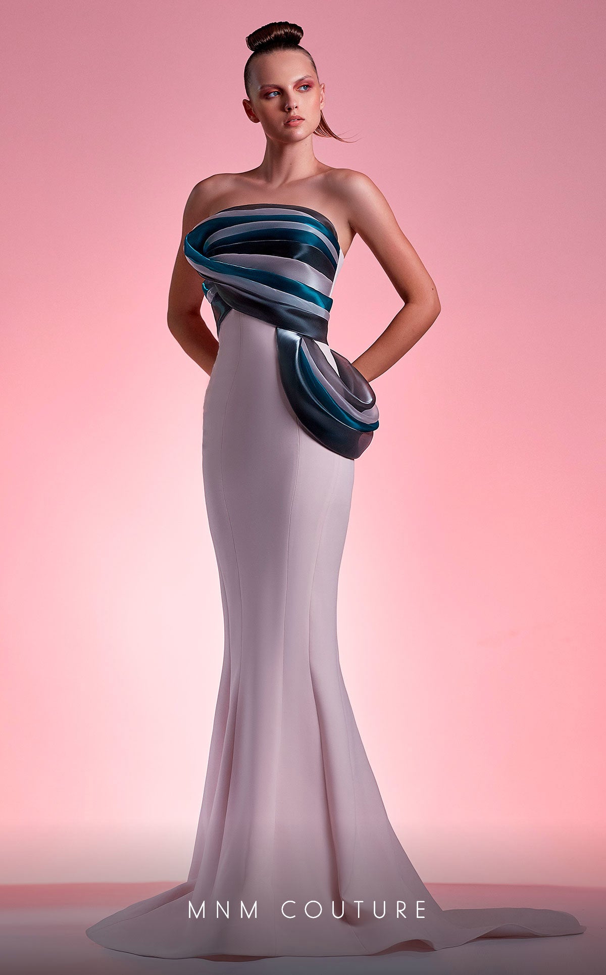 MNM Couture G1203 Long Fitted Evening Gown Mermaid Formal Dress