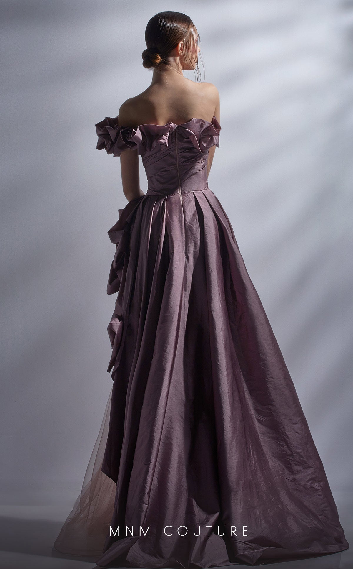 MNM Couture G1257 Long Formal A Line Ruffled Evening Prom Dress