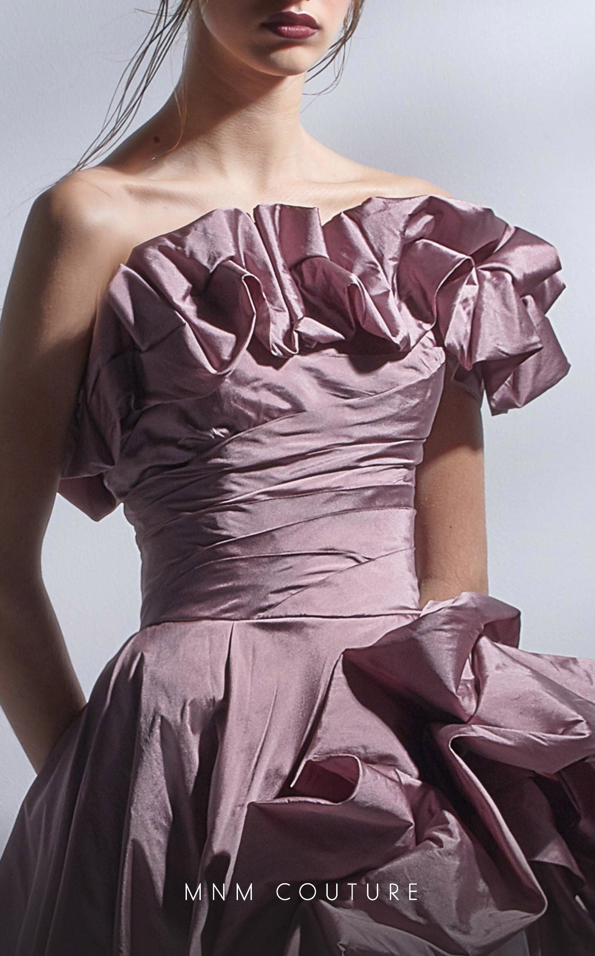MNM Couture G1257 Long Formal A Line Ruffled Evening Prom Dress