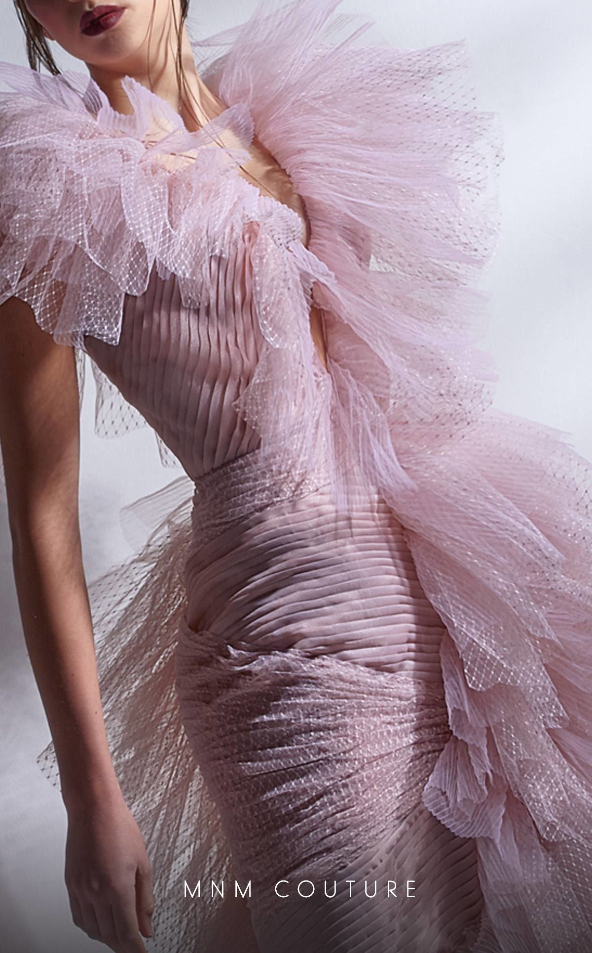 MNM Couture G1289 Long Mermaid Ruffle Formal Evening Dress
