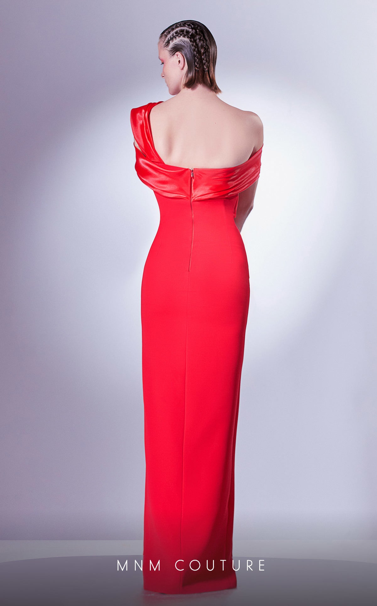 MNM Couture G1346 Long Fitted Slit Formal Dress