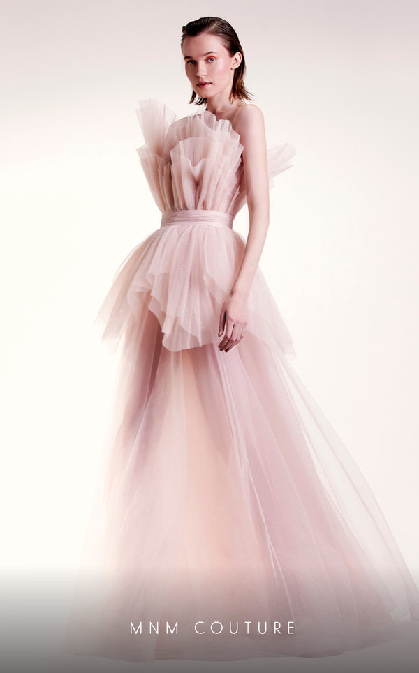 MNM Couture G1435 Formal Long A Line Evening Dress