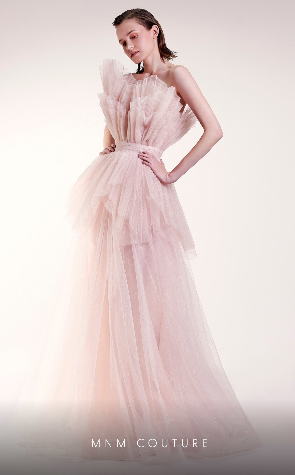 MNM Couture G1435 Formal Long A Line Evening Dress