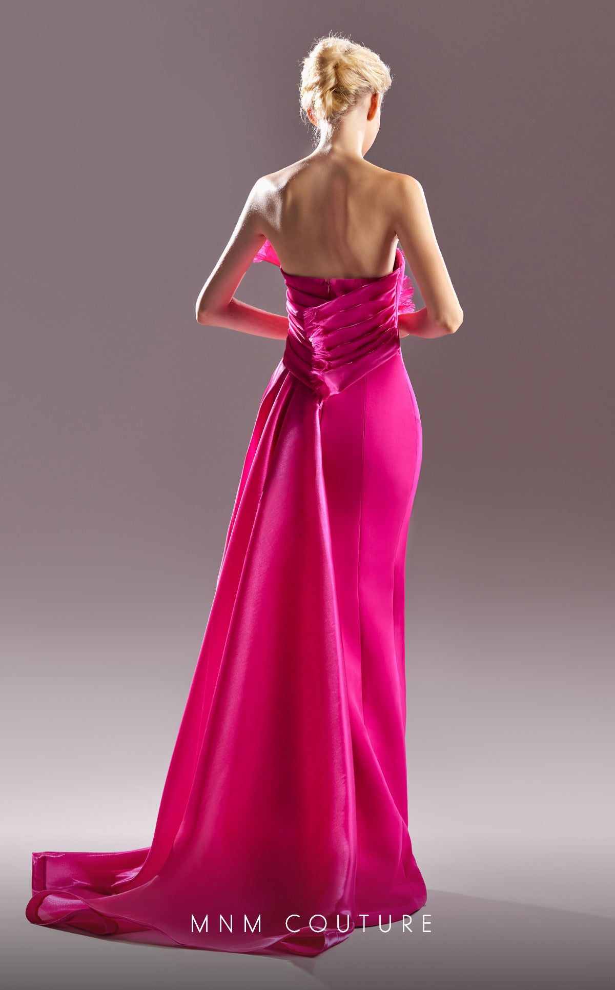 MNM Couture G1500 Fitted Long Slit Formal Evening Dress