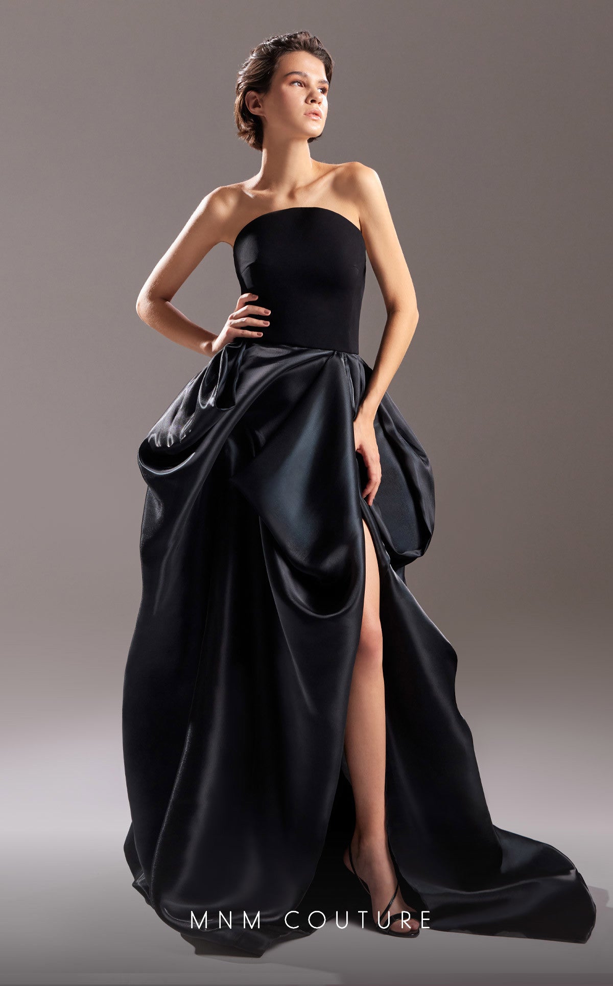 MNM Couture G1509 Long Formal Fitted Slit Prom Dress