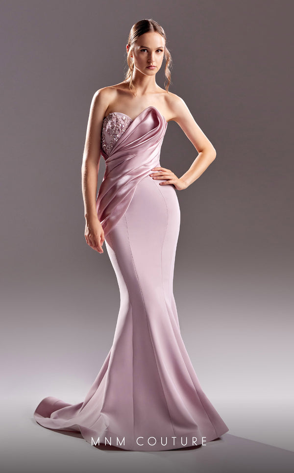 MNM Couture G1513 Long Formal Fitted Mermaid Evening Dress