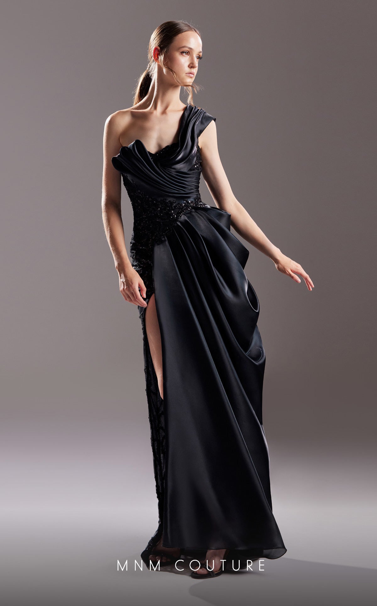 MNM Couture G1527 Fitted Long Sequin Formal Evening Dress
