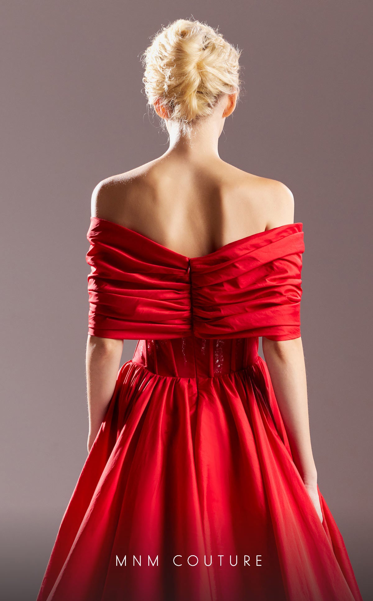 Prom Dresses A Line Long Ruched Slit Formal Prom Dress Red