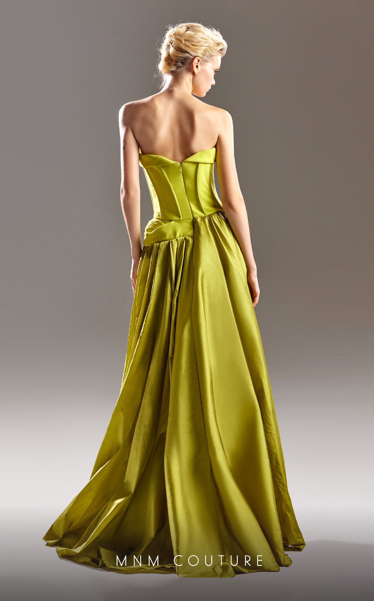 MNM Couture G1534 Overskirt Long Formal Fitted Evening Dress