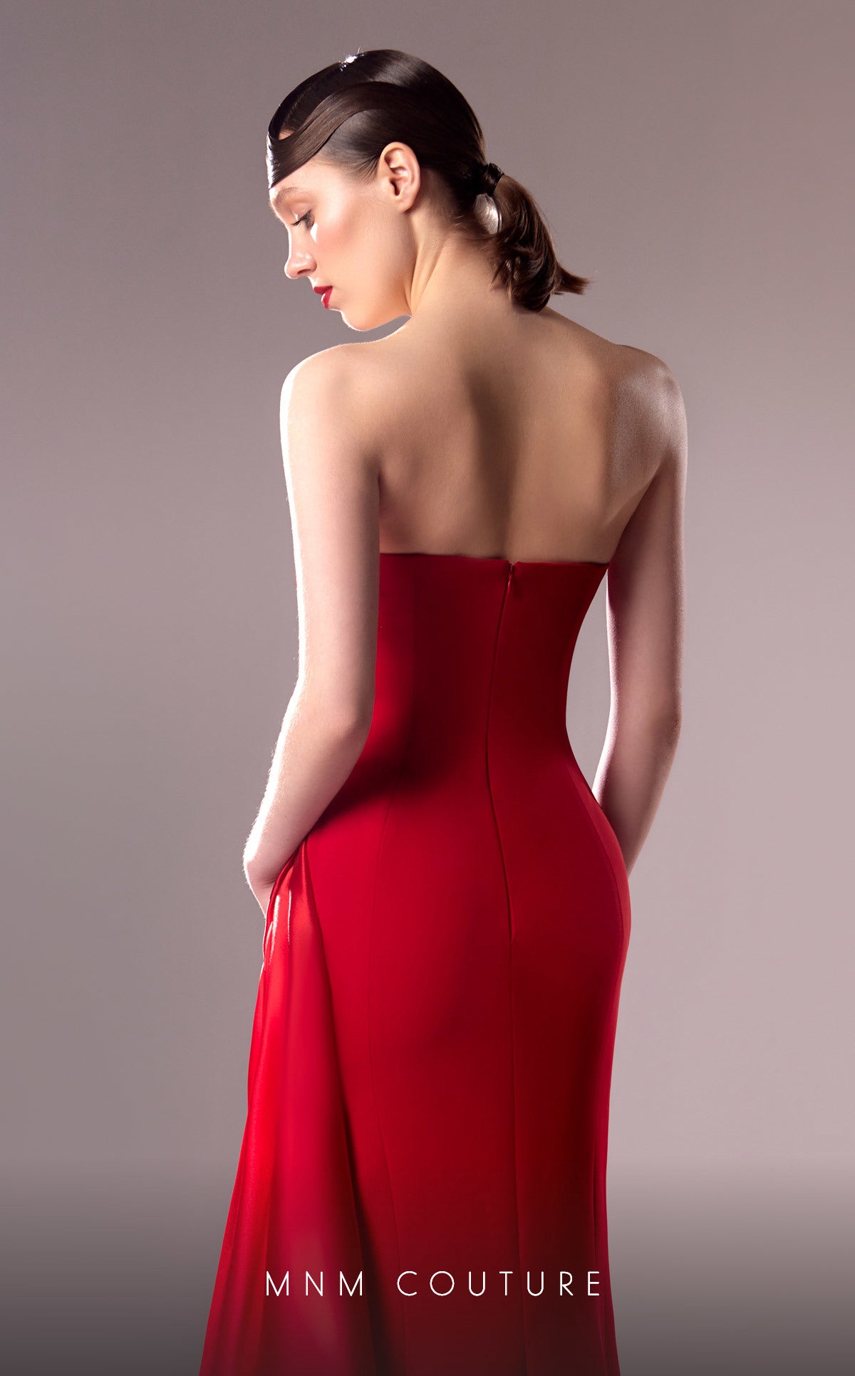 Prom Dresses Fitted Slit Long Mermaid Formal Prom Dres Red