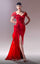 Formal Dresses Prom Long Formal Fitted Slit Evening Dress Red