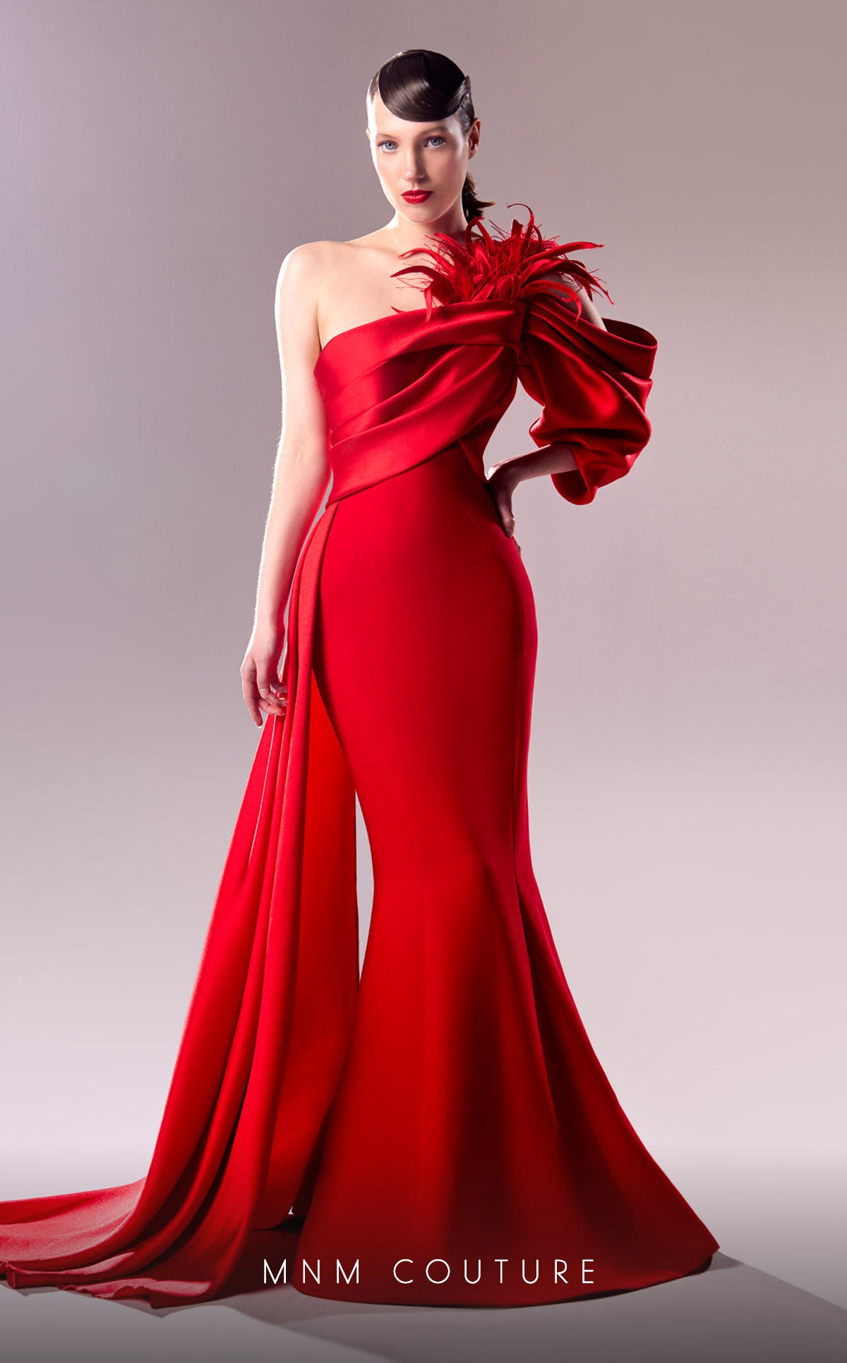 MNM Couture G1629 Long Mermaid Fit Formal Evening Prom Dress