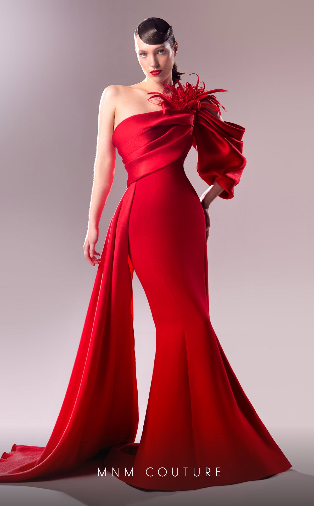 MNM Couture G1629 Long Mermaid Fit Formal Evening Prom Dress