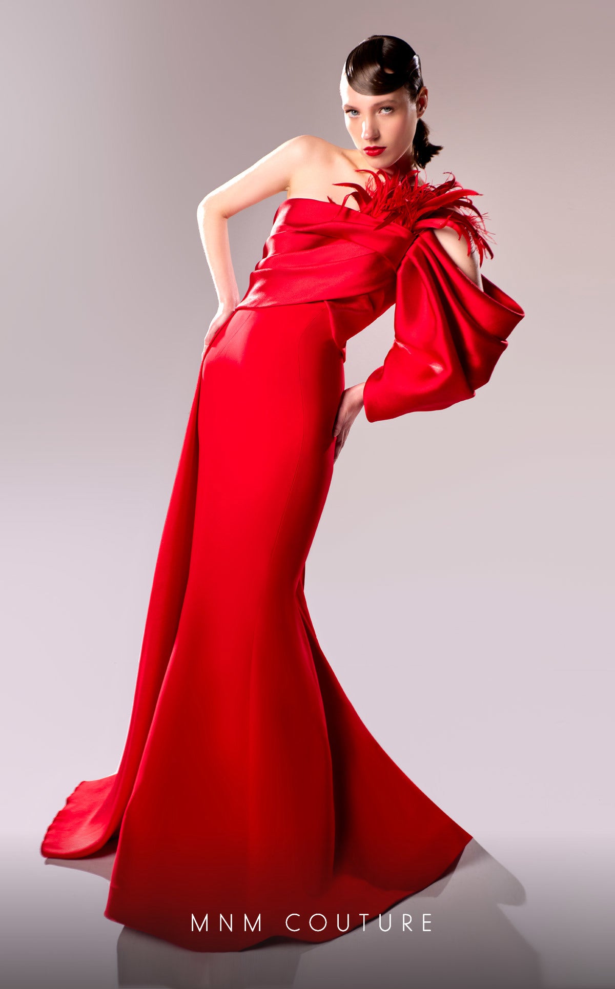 MNM Couture G1629 Long Mermaid Fit Formal Evening Prom Dress
