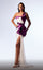 Formal Dresses Fitted Long Formal Slit Metallic Prom Dress White/Purple